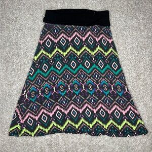 Colorful Geometric Patterned Skirt